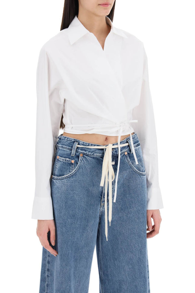 Crossed Cropped Shirt With