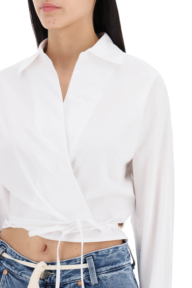 Crossed Cropped Shirt With