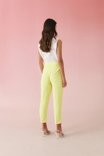 Trousers Knitted Fabric Yellow-Trousers-Roman-Urbanheer