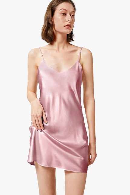 Classic Silk Chemise Rosy Pink-Chemise-MommeSilk-Urbanheer