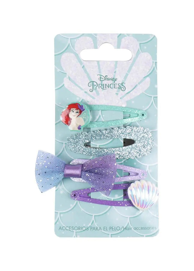 Hair Clips 4 Pieces Princess The Little Mermaid-Mastoys, S.L.-Urbanheer