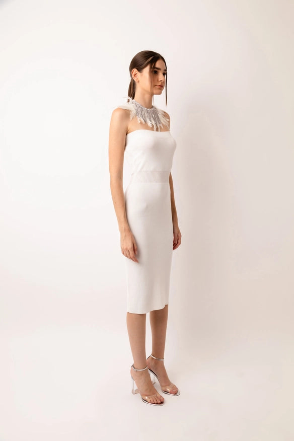 Sydney Knit Bandeau Midi Dress-Dress-Amy Lynn-Urbanheer