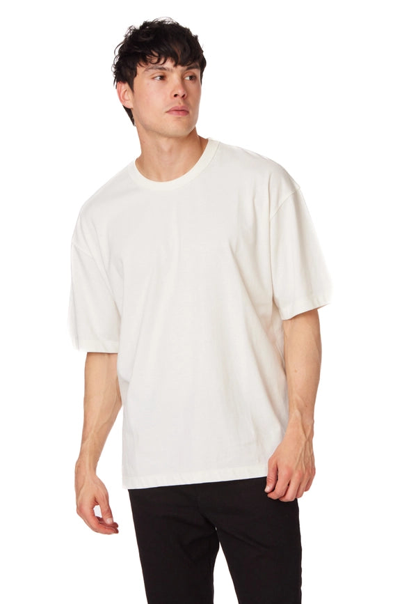 Men's Oversized Cotton Short Sleeve T-Shirt Off-White