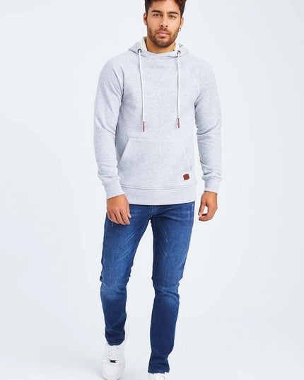 Men'S Hoodie Hood Grey-Hoodie-Leif Nelson GmbH-Urbanheer