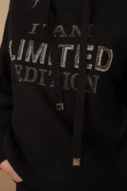 I Am Limited Edition Soft Hoodie Sweater BLACK-Sweater-Blue B-Urbanheer