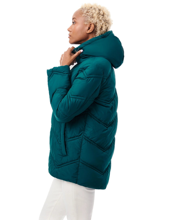 Chevron Quilt Hooded Puffer Poseidon-Hooded Puffer-Bernardo-Urbanheer