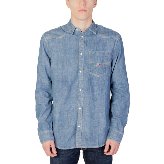 Tommy Hilfiger Jeans Men Shirt-Tommy Hilfiger Jeans-blue-S-Urbanheer