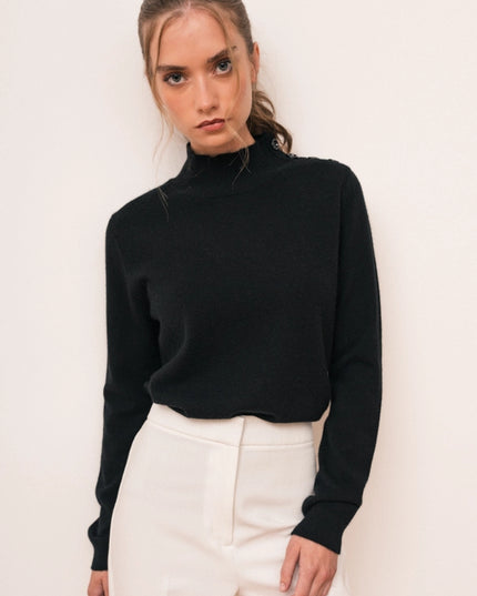 Odette Sweater Black-Sweater-Bel Cashmere-Urbanheer