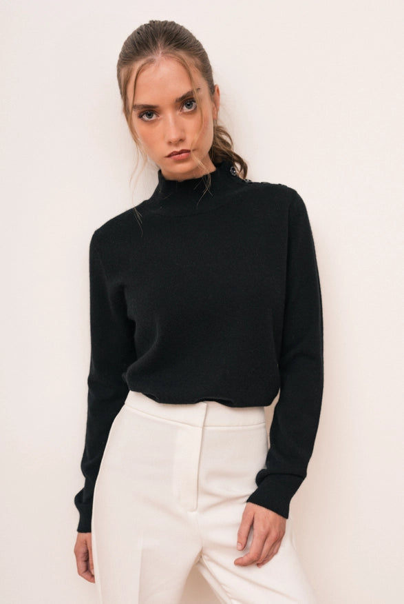 Odette Sweater Black-Sweater-Bel Cashmere-Urbanheer