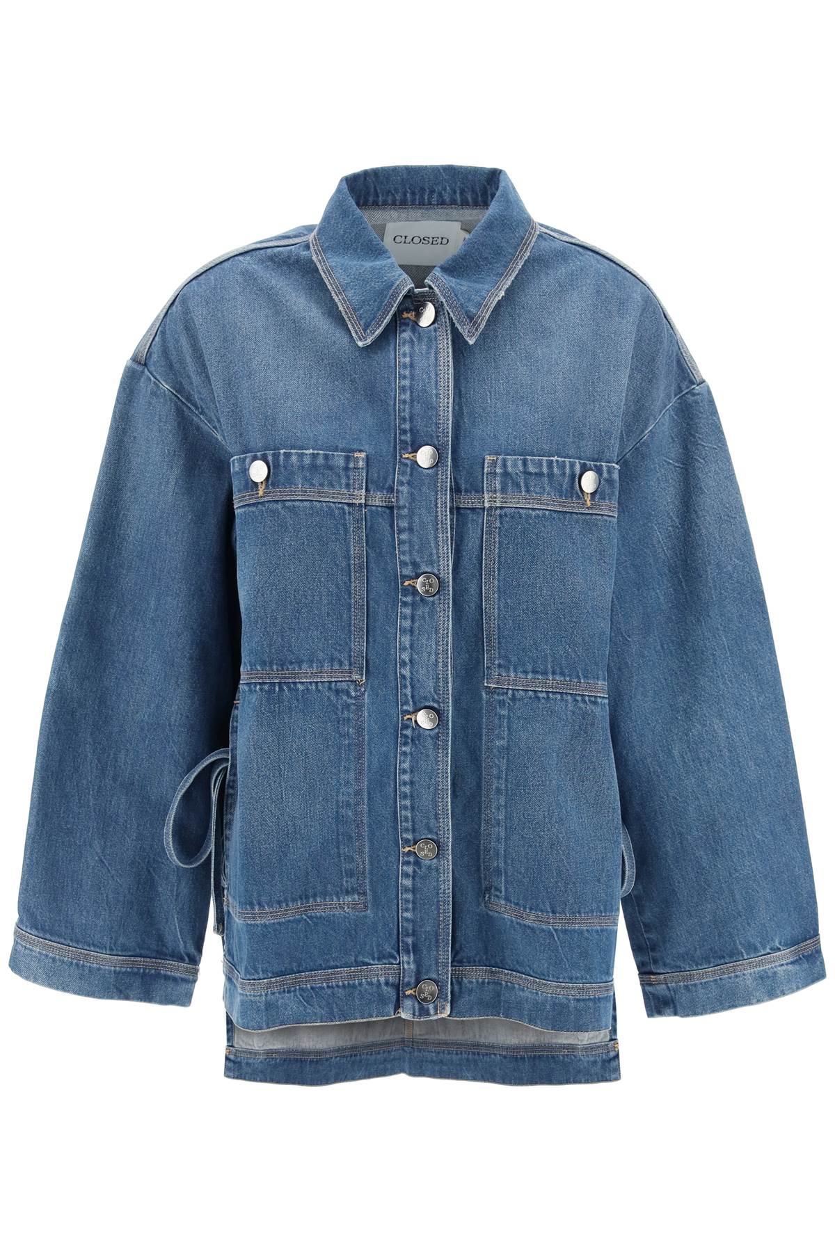 Denim Overshirt With Side Slits