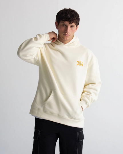 304 Mens Paradise Hoodie Ecru-304 Clothing-Urbanheer