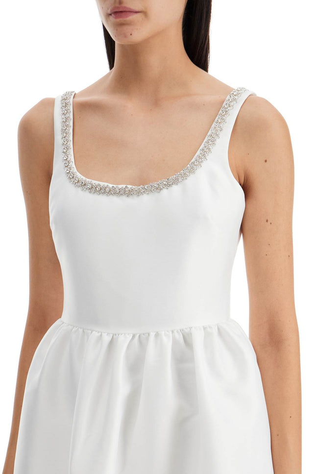 "Diamond Taffeta Midi Dress - White