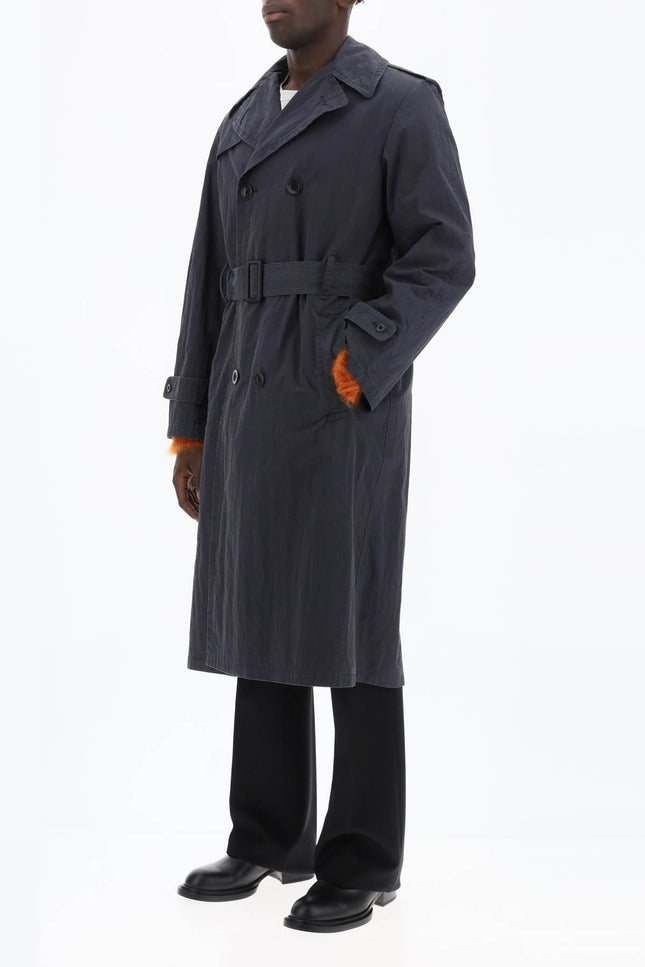 Double-Breasted Trench Coat In Cotton