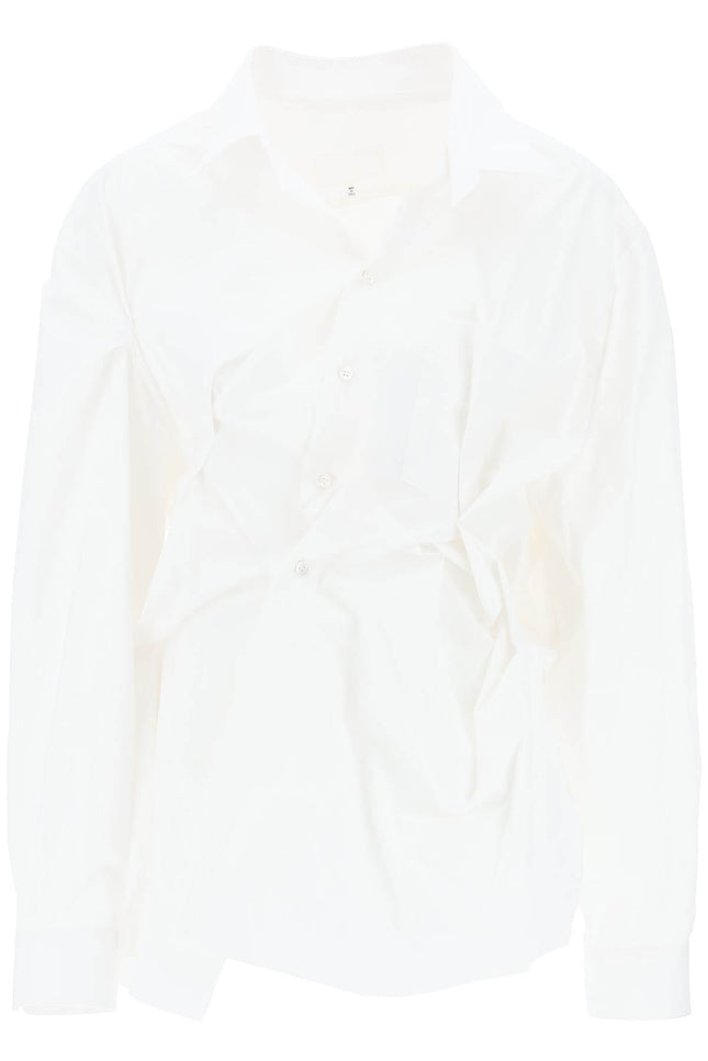 Draped Oversized Shirt - White