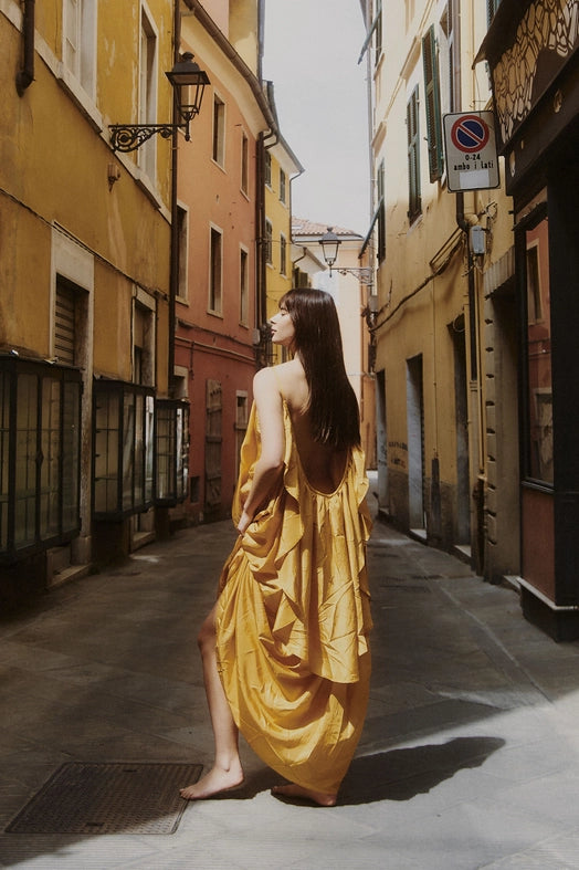 Silk Syros Dress YELLOW