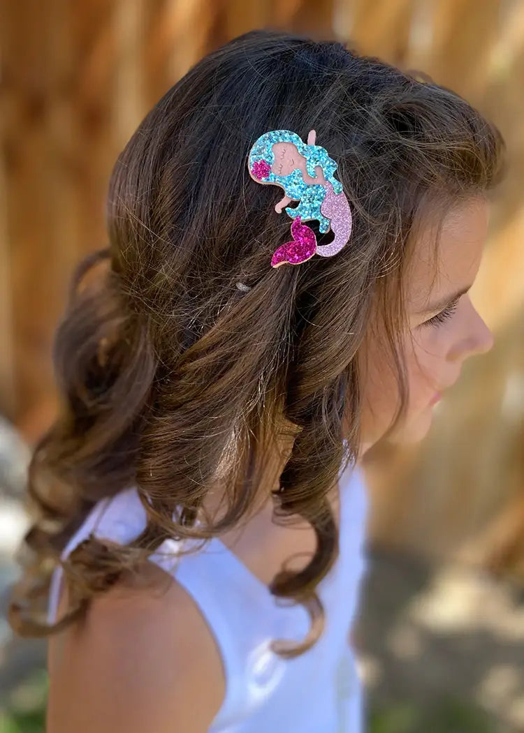 Pretty Mermaids Hair Clips.-Sparkle Sisters By Couture Clips-Urbanheer