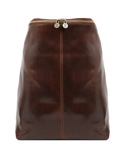 Brown Leather Backpack - A Bend in the River Brown