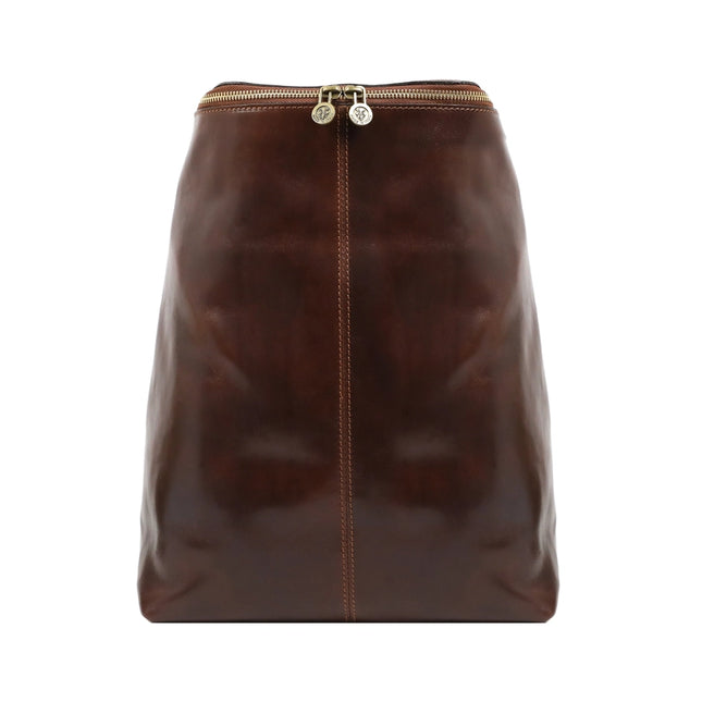 Brown Leather Backpack - A Bend in the River Brown