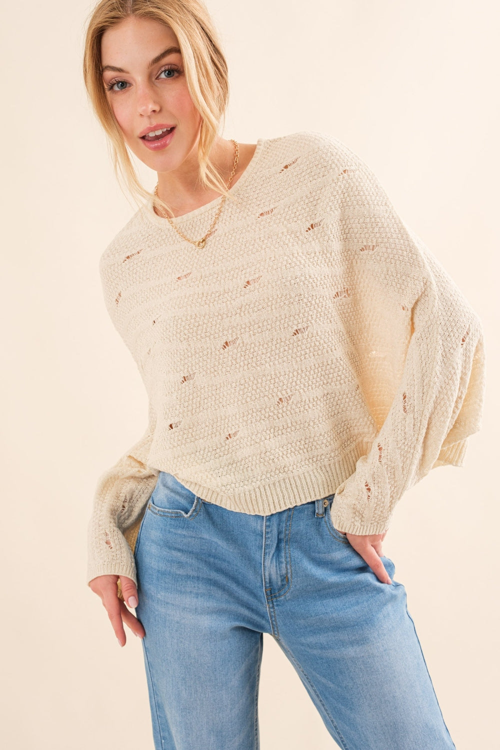 And The Why Dolman Sleeves Sweater-UHX-NATURAL-S/M-Urbanheer