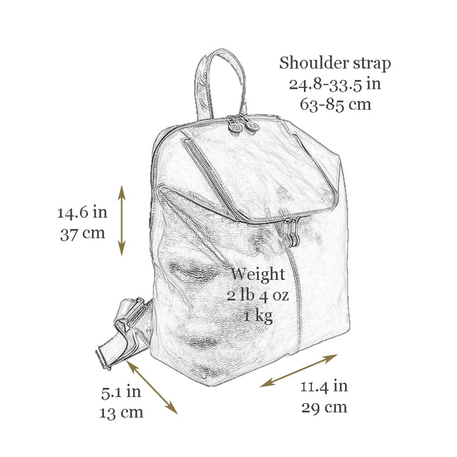 Brown Leather Backpack - A Bend in the River Brown