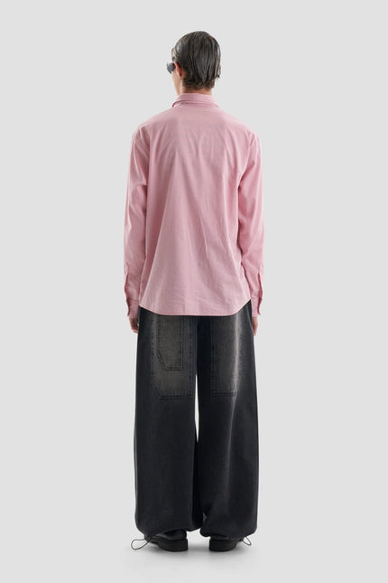 Kash Set Oversized Shirt and Tie with Tattoo Print in Pink