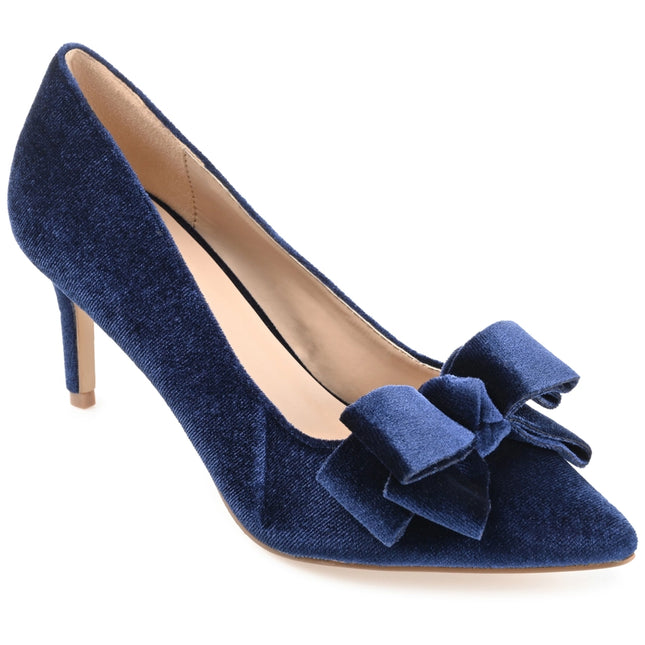 Journee Collection Women's Crystol Pump Navy-Shoes Pumps-Journee Collection-5.5-Urbanheer