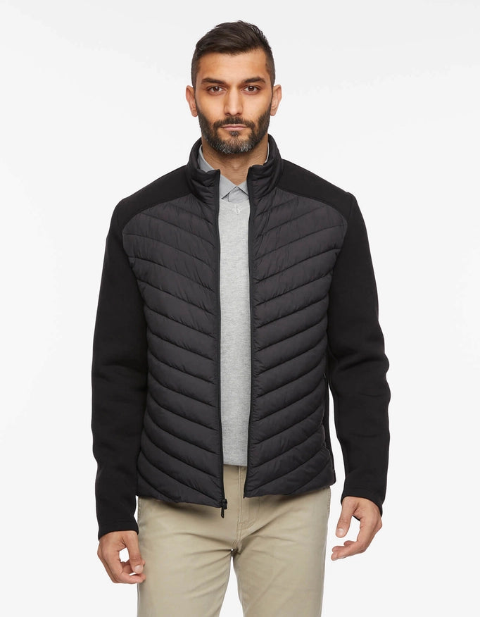 Bernardo Mens Neoprene Puffer Combo Jacket-Jacket-Bernardo-Urbanheer