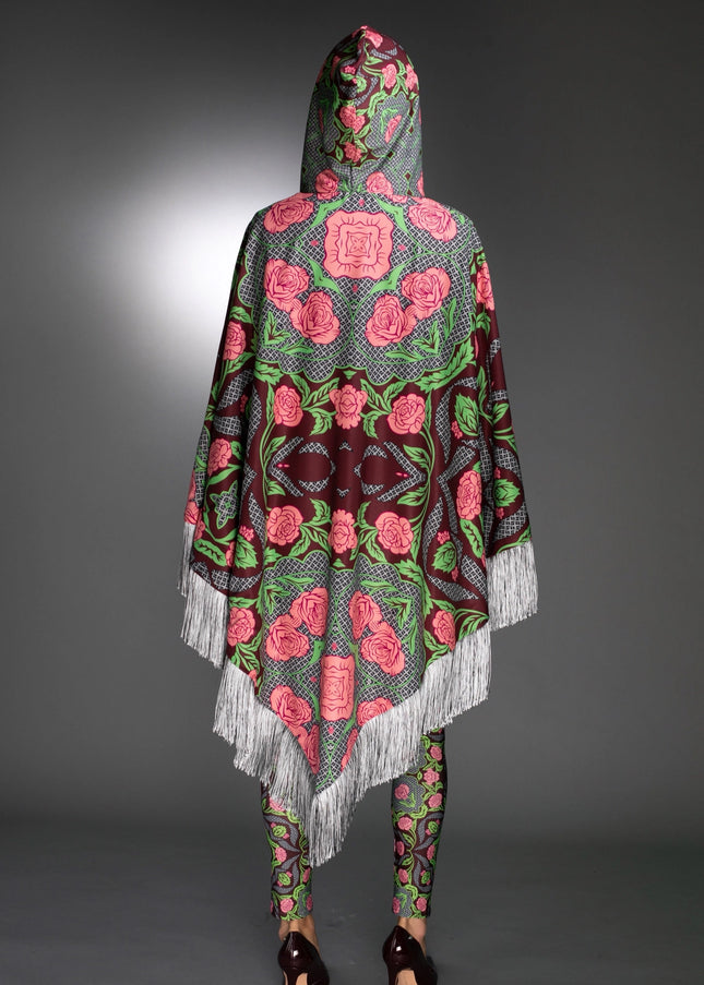 Floral-Printed Fabric Reversible Pink Rosses Floral Cape-Nuvula-Urbanheer