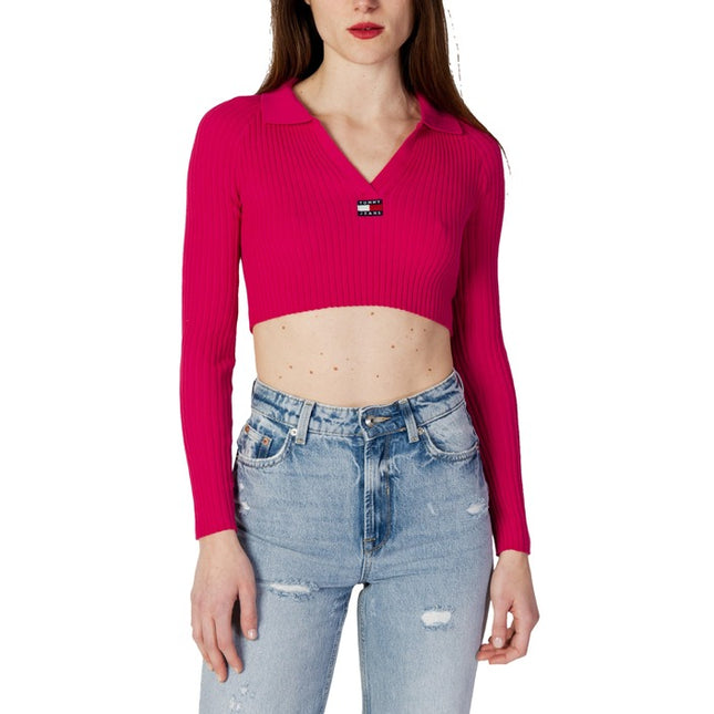 Tommy Hilfiger Jeans Women Knitwear-Tommy Hilfiger Jeans-pink-1-XS-Urbanheer