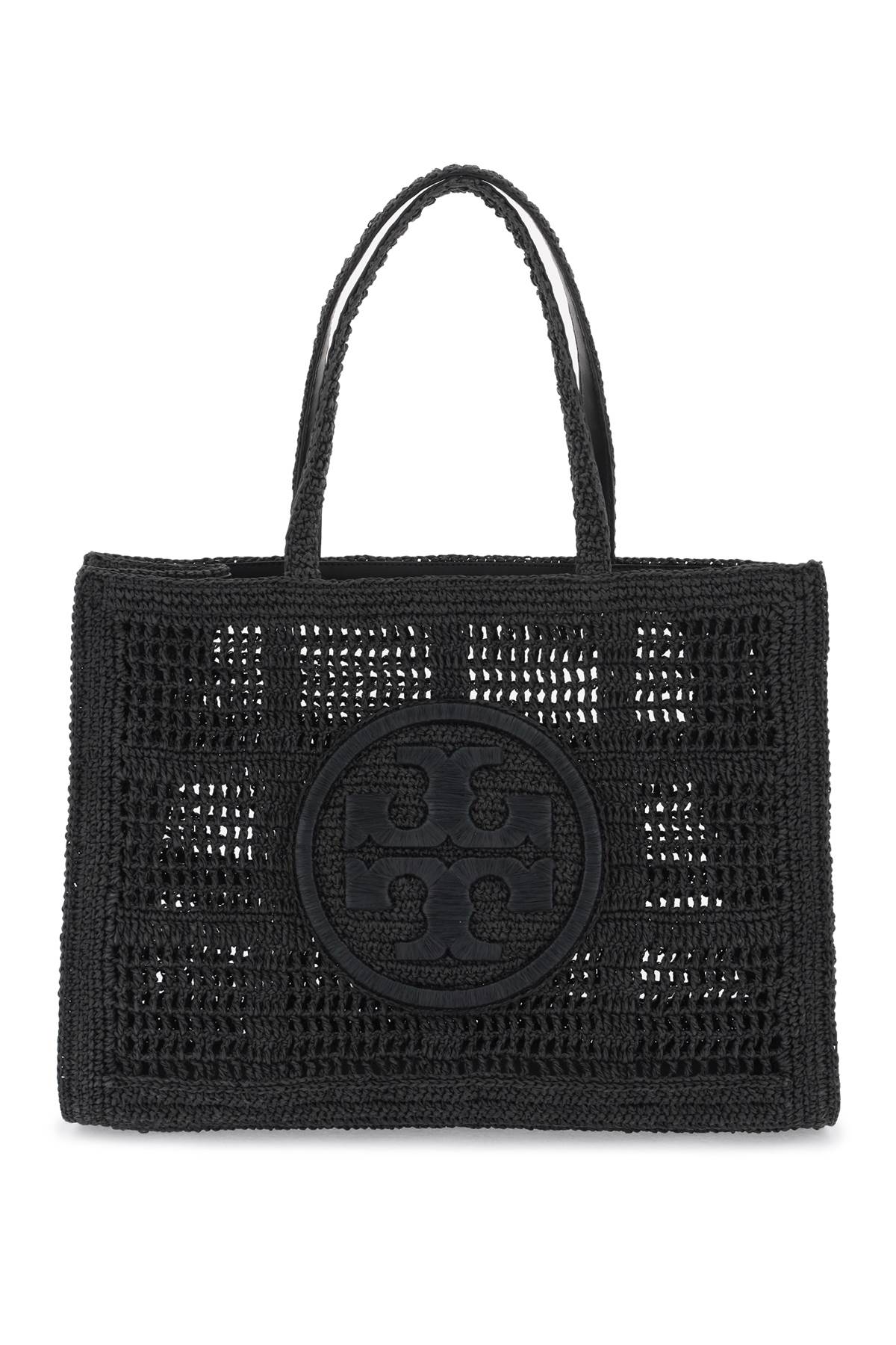 Ella Crochet Raffia Tote Bag In