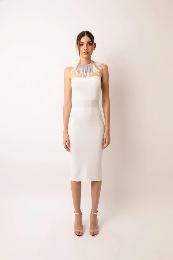 Sydney Knit Bandeau Midi Dress-Dress-Amy Lynn-S-Urbanheer