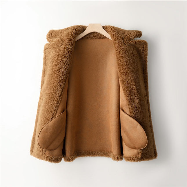 Women Lamb Wool Coat Winter Short Coat-Productseeker-Urbanheer