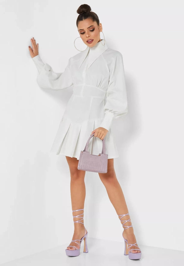 Lacy Heavy Cotton Shirt Dress-Dress-Amy Lynn-Urbanheer