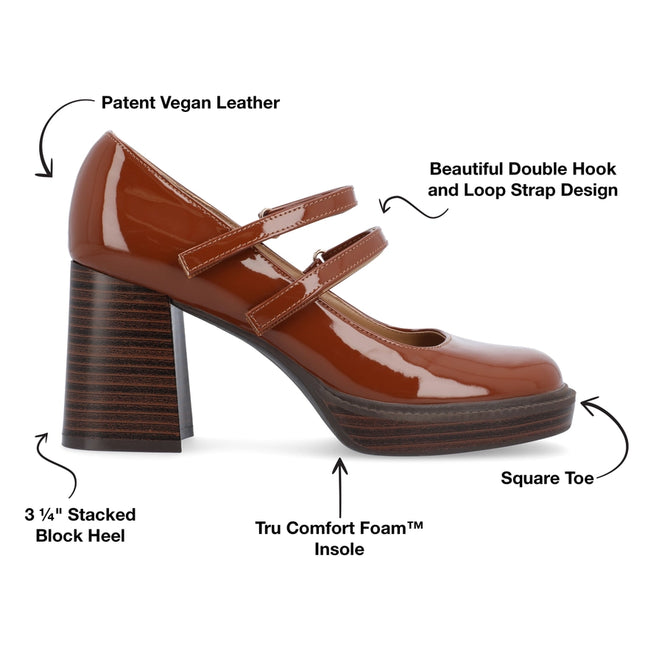 Journee Collection Women's Tru Comfort Foam™ Shasta Pumps Cognac-Shoes Pumps-Journee Collection-Urbanheer