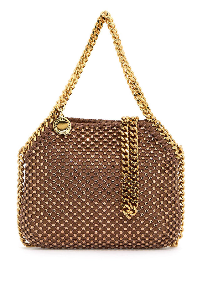 Falabella Mini Bag With Mesh And Crystals - Brown