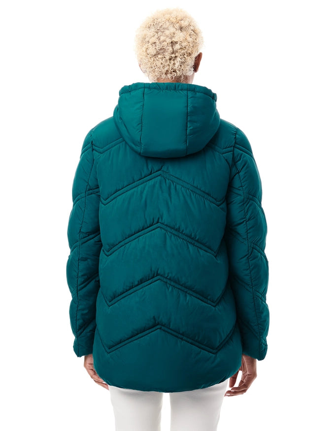 Chevron Quilt Hooded Puffer Poseidon-Hooded Puffer-Bernardo-Urbanheer