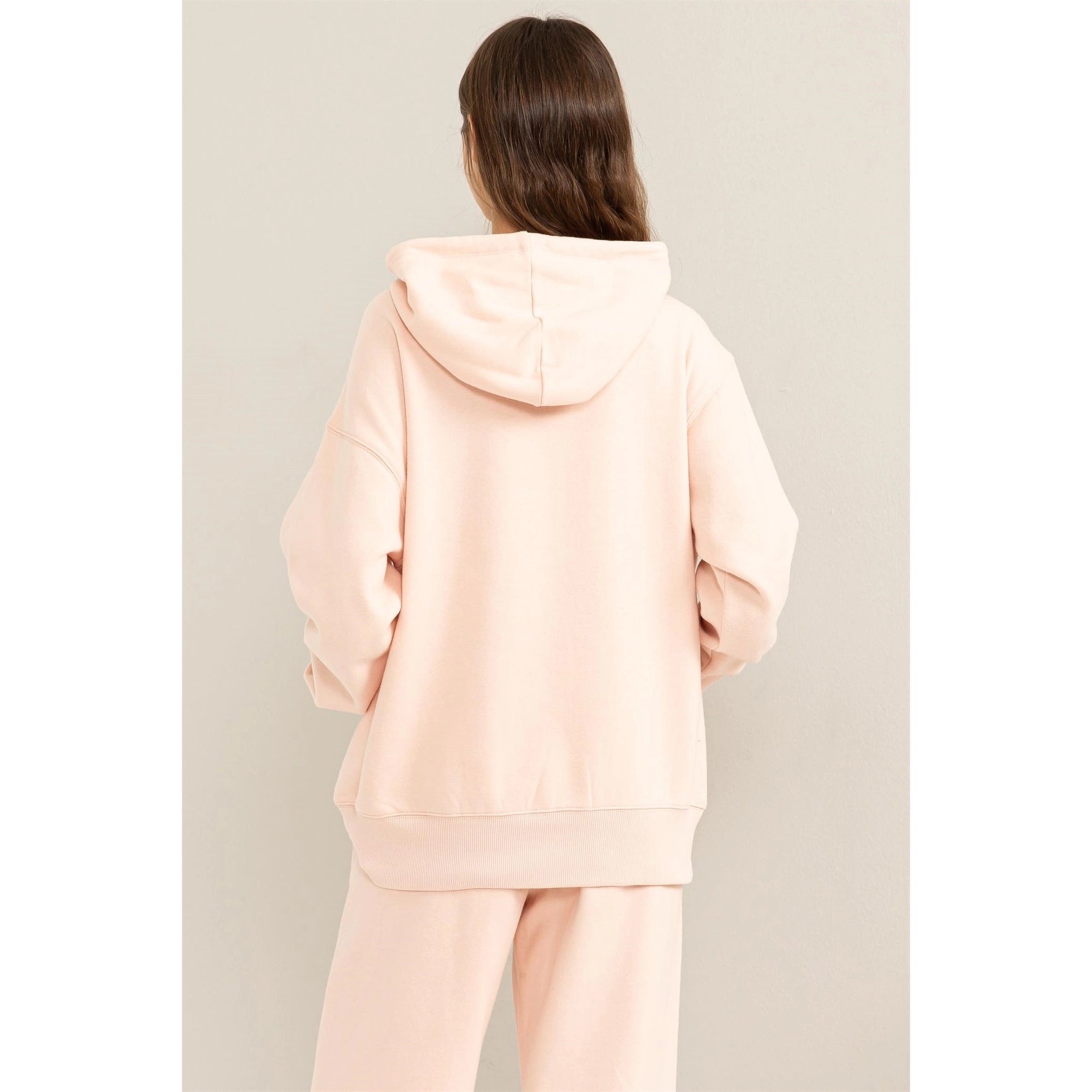 Weekend Chiller Drop Shoulder Oversized Hoodie - Pink-Clothing - Women-HYFVE-Urbanheer