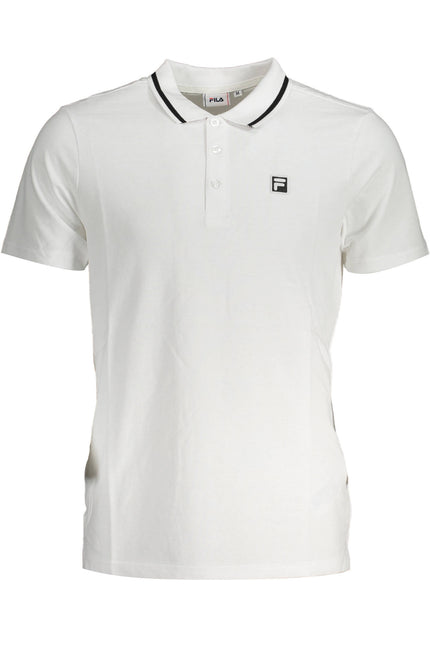 FILA MEN'S WHITE SHORT SLEEVED POLO SHIRT-Polo-FILA-Urbanheer