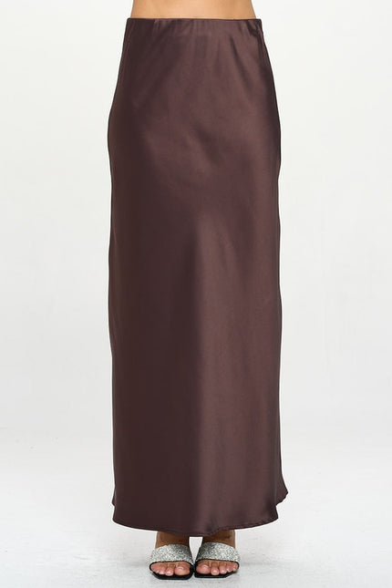 Made in USA Silky Satin Maxi Skirt-0