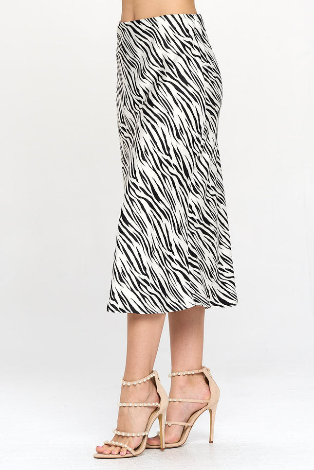 Zebra Print Midi Skirt-2