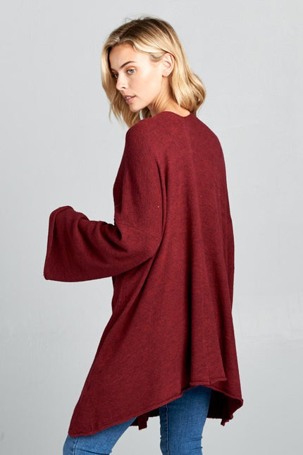 Extra Soft Oversize Open Front Kimono Cardigan-3