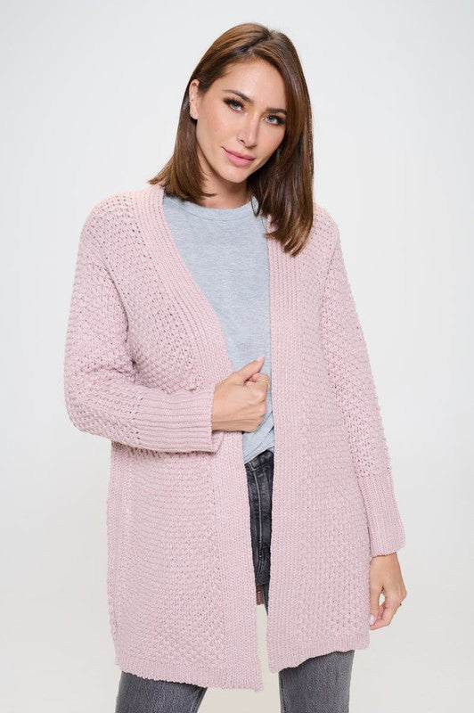 Soft Knit Open Front Cardigan-1