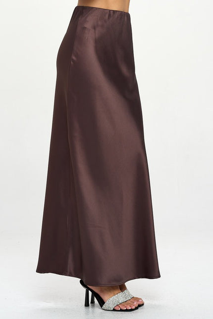 Made in USA Silky Satin Maxi Skirt-2