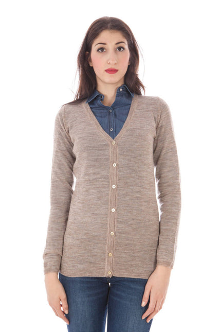 FRED PERRY CARDIGAN WOMAN BEIGE-Maglie-FRED PERRY-BEIGE-M-Urbanheer