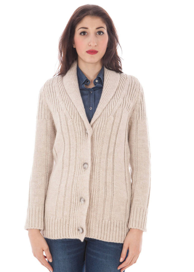 FRED PERRY CARDIGAN WOMAN BEIGE-Maglie-FRED PERRY-BEIGE-S-Urbanheer