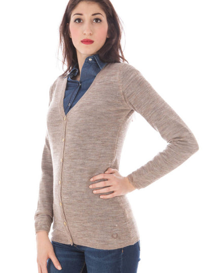 FRED PERRY CARDIGAN WOMAN BEIGE-Maglie-FRED PERRY-BEIGE-M-Urbanheer