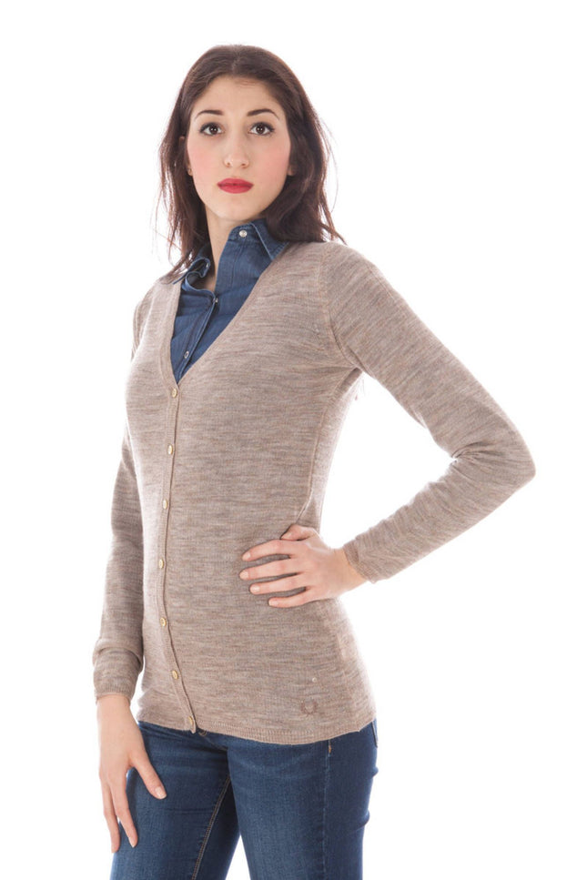 FRED PERRY CARDIGAN WOMAN BEIGE-Maglie-FRED PERRY-BEIGE-M-Urbanheer