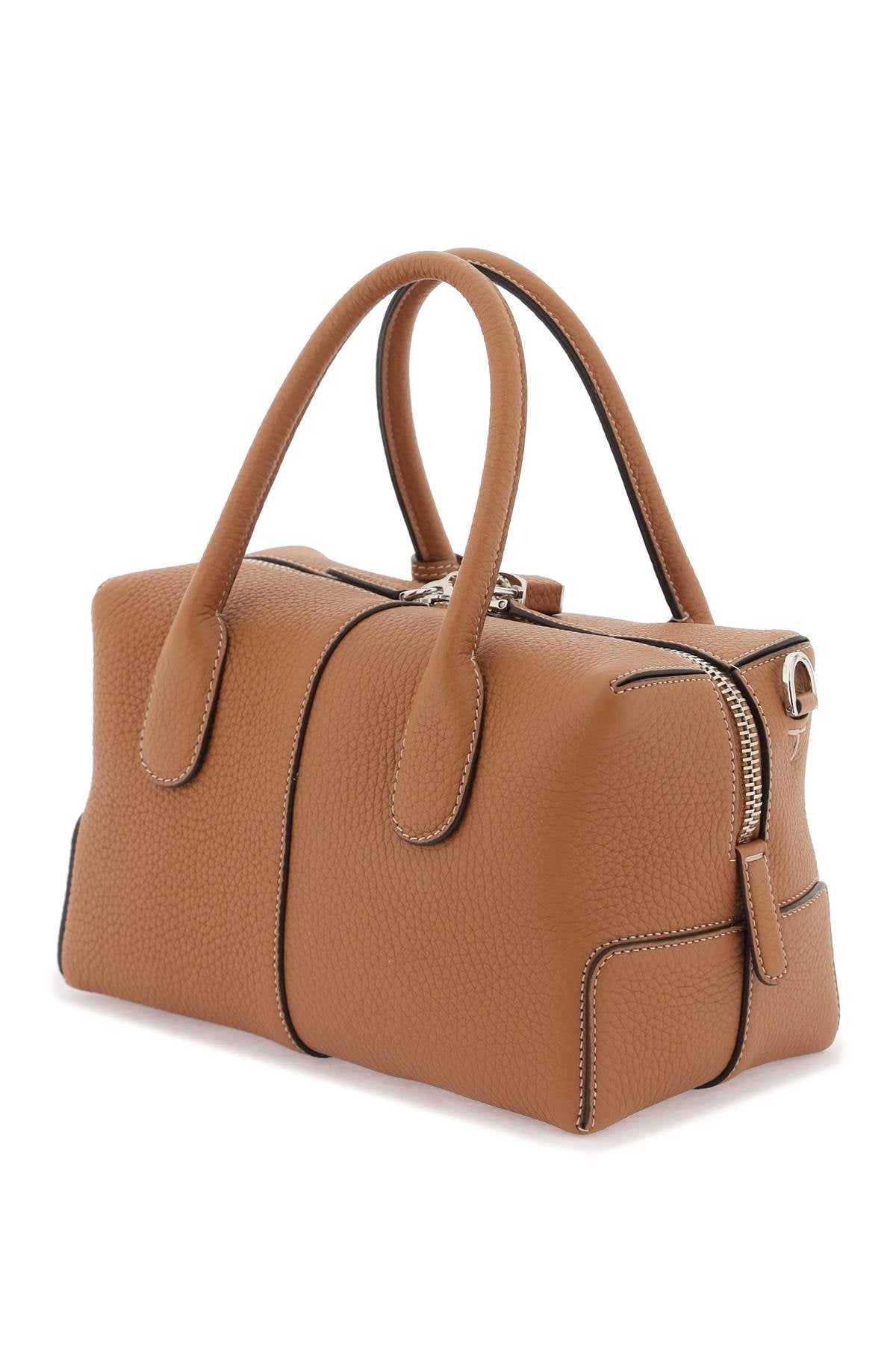 Grained Leather Bowling Bag