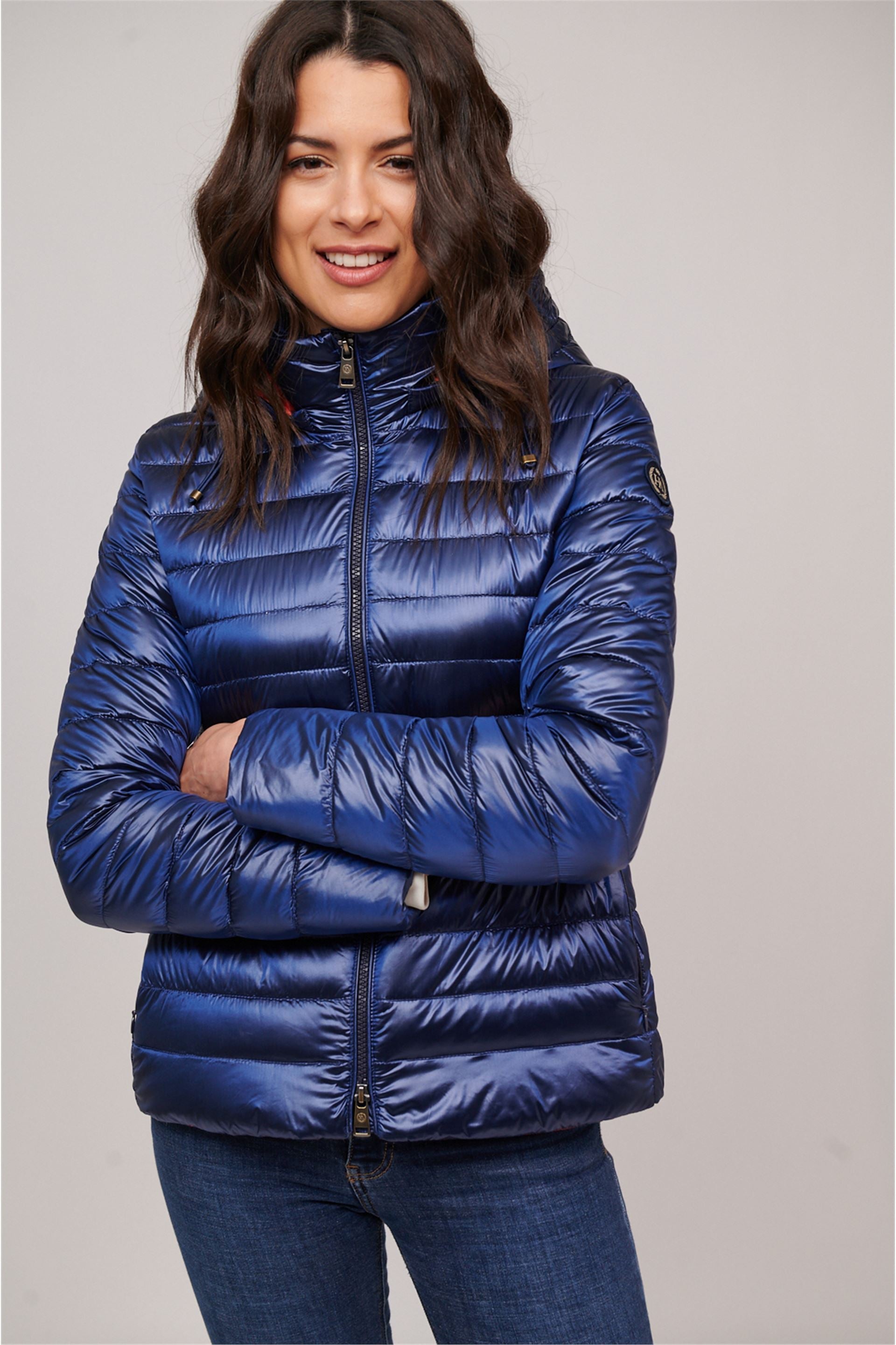 Halley New Women Puffer Jacket - Blue/Navy-Clothing - Women-Henry Arroway-Urbanheer