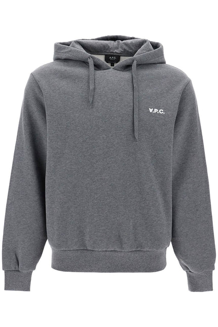 Hooded Sweatshirt With Flocked - Grey